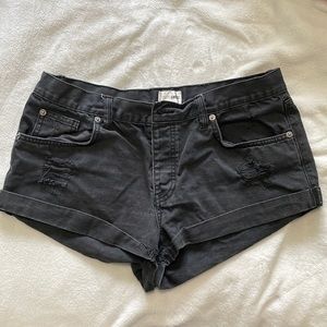 Black/Dark Grey Jean Shorts Size 30
